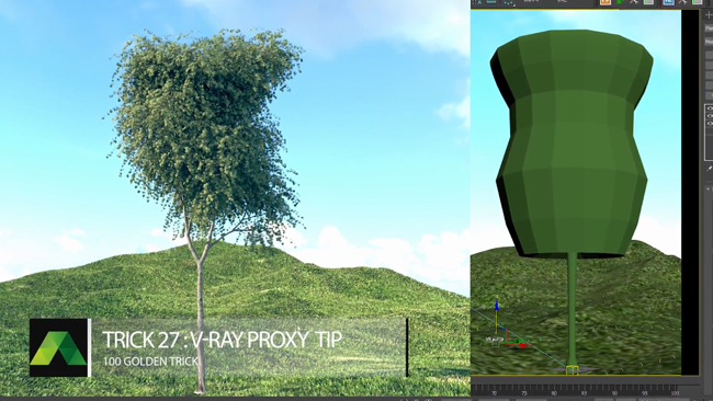 صد ترفند طلایی - ترفند شماره  27: نکات V-Ray Proxy